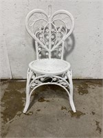 White wicker chair