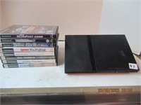 8 PS2 Games and System no PowerCords As Found