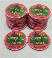 21 Tower Inn & Lanes $5 Chips