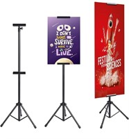 AKTOP Heavy Duty Tripod Banner Stand, Adjustable