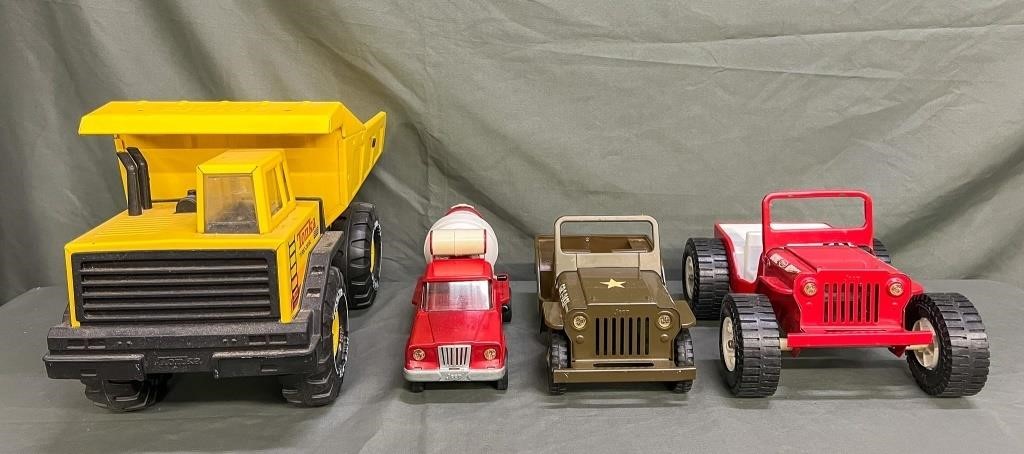 4 Tonka Toy Trucks