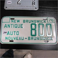 1978 NB ANTIQUE AUTO 800 LICENCE PLATE