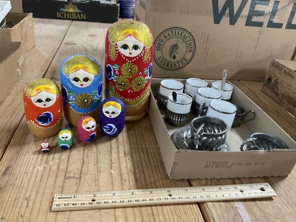 Russian Nesting Dolls and Chocolate Cups