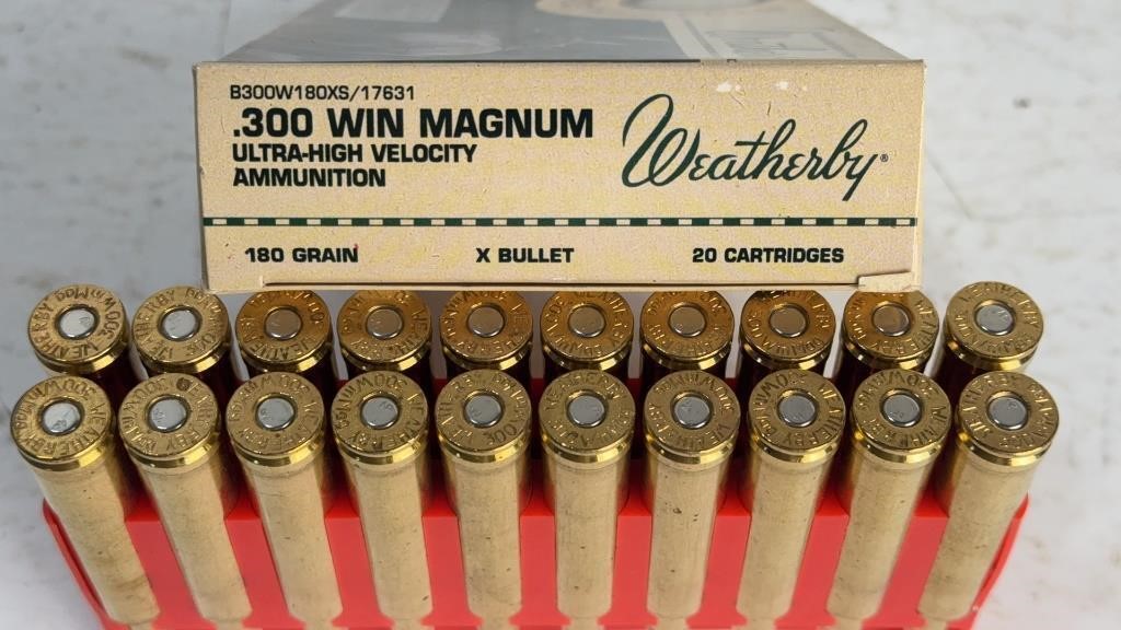 20 rds Weatherby .300 Win Mag 180 gr X Ultra-High