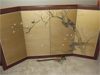 Japanese Screen Hand painted on Silk