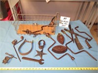 Barn Junk - Cast Iron / Old Tools / Weights /  Etc