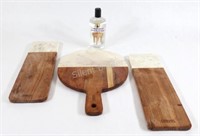 Set of 3 "Canvas" Cutting Boards and Board Oil