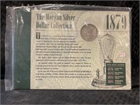 1879 Morgan silver dollar on United States mint