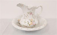 WC CO. , PITCHER AND BOWL- SEMI PORCELAIN