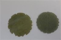 Two Carved Jade Discs