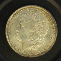 US Coins 1878 Morgan Silver Dollar, 7 Tail Feather
