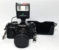 Chinon Film Camera with Flash