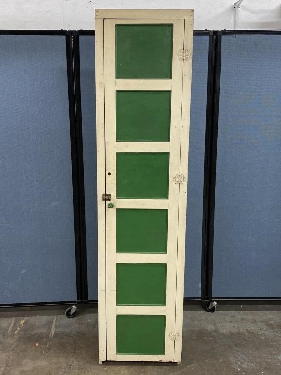 Vintage Wood Cabinet W/ Shelves 18"x13”x74”