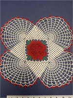 F1) Handmade doily. Perfect centerpiece for any