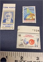 F1) Vintage Greek postage stamps. Unused. In