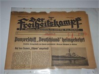 1940 German Wartime Newspaper