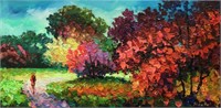 “Miss Autumn" 12"x24" Original Painting-Antanenka