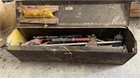 Large 32 inch metal toolbox with the contents