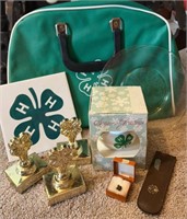 4-H BAG, PAPERWEIGHTS & ORNAMENT