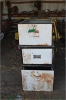 (3) Metal Storage Boxes