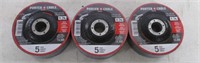 New 3pk of 5 - 4/1/2x1/4x7/8" Metal Grinding Wheel