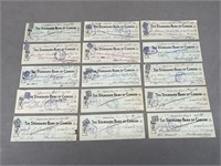 Lot of The Standard Bank "Orono" Bank Receipts