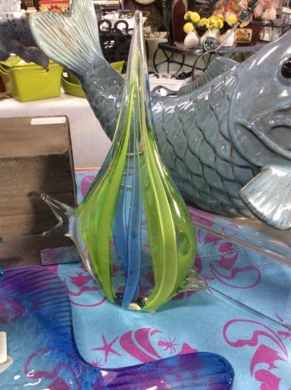 Fish art glass