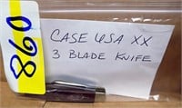 CASE USA XX 3 BLADE KNIFE
