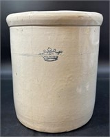 Antique 8 Gal Kings Crown Stoneware Crock -
