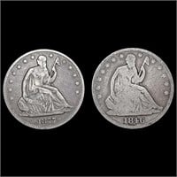 [2] Seated Lib Half Dollars [1846, 1877] NICELY