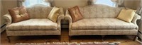 Queen Anne Foot Upholstered Sofa & Loveseat