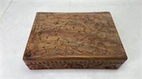Ornate wood card box