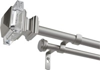 Exclusive Home Prism Double Curtain Rod, 66"x120"