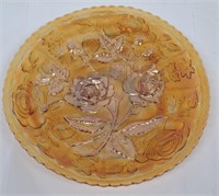 Imperial Luster Open Rose Marigold 9" Plate