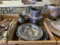 Silver Plate Pitchers, Tray, Coasters