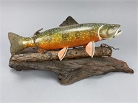 Floyd "Red" Bruce Hand Carved Brook Trout