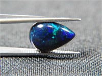 Certified 3.05 Cts Cabochon Natural  Black Opal