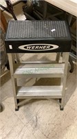 3 step warner aluminum folding stepstool ladder