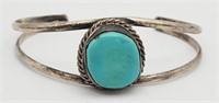SOUTHWESTERN SPLIT SHANK CUFF WITH TURQUOISE