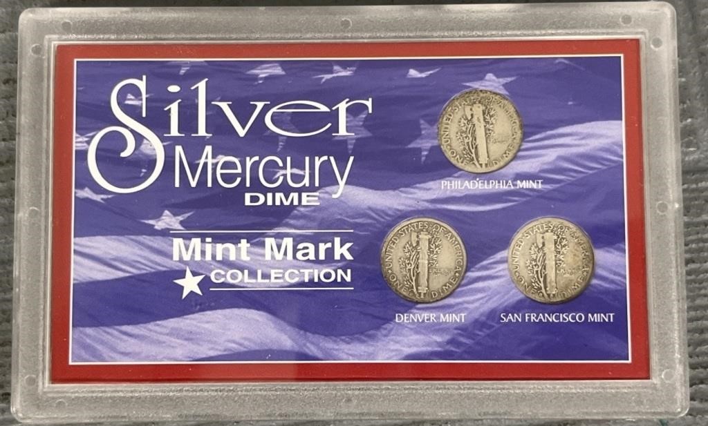 (3) Silver Mercury Dimes