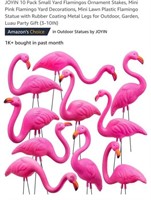MSRP $24 10 Pack Yard Flamingos