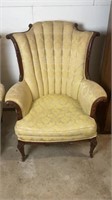 Vintage Fan Back Chair with Wood Accents #2