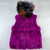 Adrienne Landau Reversible Faux Fur Vest
