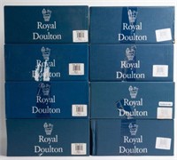 Lot: 8 Royal Doulton Rowley 5 Pc. Dinnerware Sets.