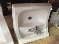 porcelain sink with hardware