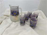 7 pcs-6 Frosted Glass Tumbler & Frosted Cups