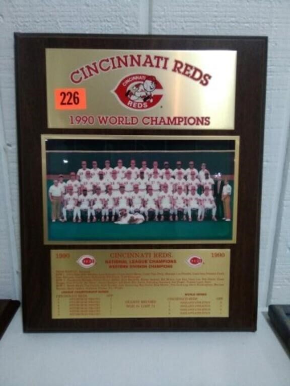 1990 Cincinnati Reds World Champions Paque