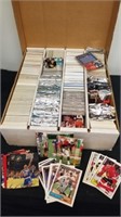 Large group of sports cards Hockey baseball