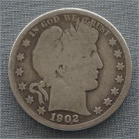 1902-O Barber Silver Half Dollar