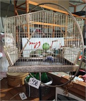 Antique Bird Cage, Harp Stand